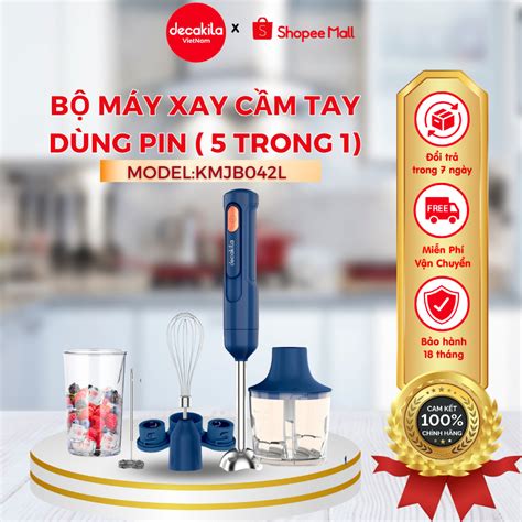 Máy Xay Đa Năng DECAKILA KEJB 056B Cầm Tay 5 In 1 Cao Cấp Công Suất