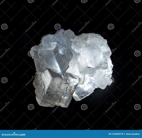 Shiny Transparent Halite Rock Salt Mineral Crystal From Soligorsk