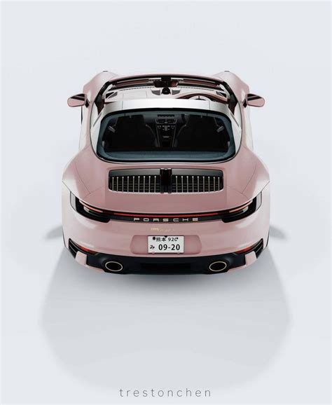 The Back End Of A Pink Sports Car