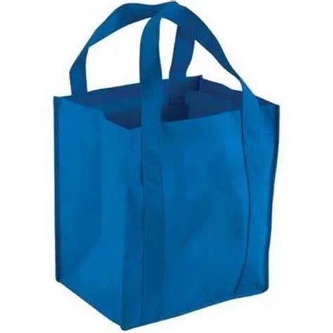 Plain Blue Loop Handle Non Woven Grocery Bag Capacity 10 Kg At Rs 220