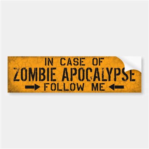 Zombie Apocalypse bumper sticker | Zazzle