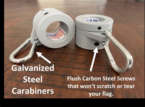 2 Inch Flagpole Rotating Swivel Rings Made In Usa 3d Etsy