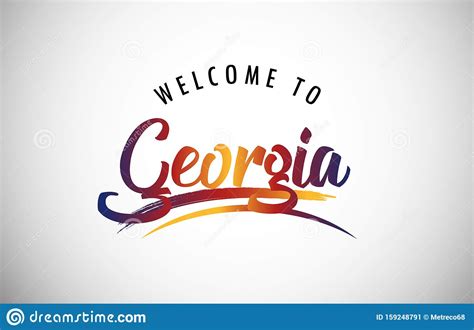 Welcome To Georgia Stock Vector Illustration Of Logotype 159248791