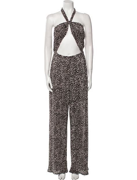 LPA Printed Halterneck Jumpsuit Neutrals 15 Rise Jumpsuits And