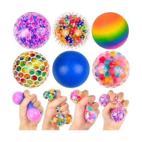 Pipihome Balles Anti Stress Enfant Pcs Boule Antistress Balle Se