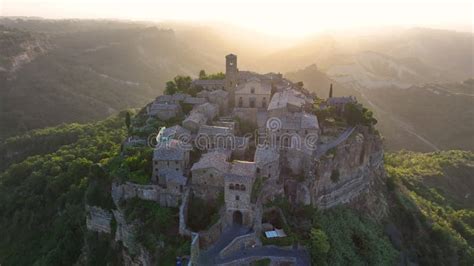 Civita Di Bagnoregio, Aerial View of a Medieval Town in the Province of ...