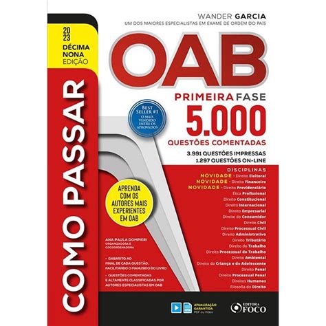 Como Passar Na Oab A Fase Questoes Comentada Pontofrio