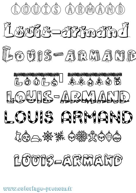 Coloriage du prénom Louis armand à Imprimer ou Télécharger facilement