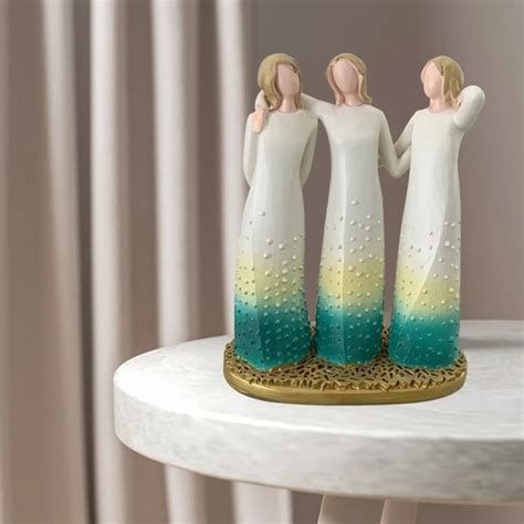 Hand Painted Three Sisters Resin Sculpture Property Room