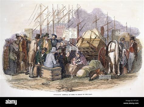 IRISH EMIGRANTS Nleaving Their Home For America A Scene From The Quay