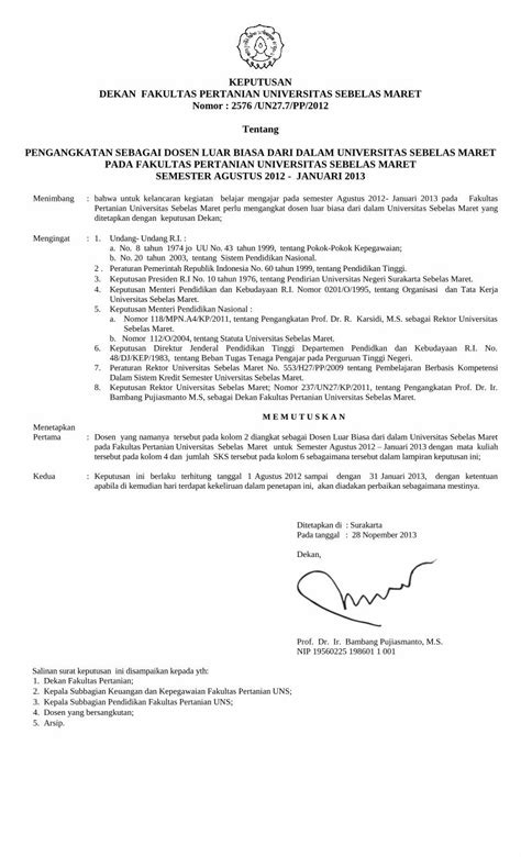 PDF Lampiran Surat Keputusan Rektor Universitas Sebelas