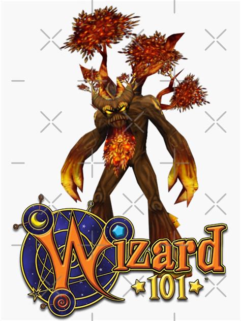 Wizard101 Fire Tree T Wizard 101 Fire Tree Design Sticker For