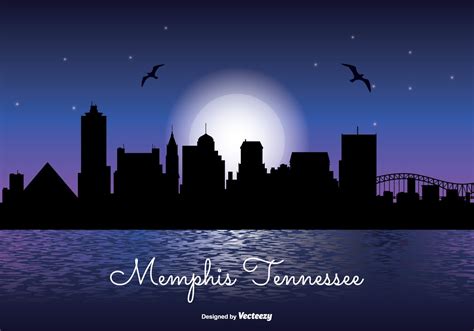 Memphis Tennesse Night Skyline | Night skyline, Memphis, Skyline