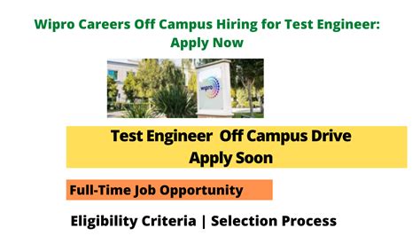 Wipro Careers Off Campus Hiring For Test Engineer Apply Now Seekajob