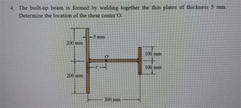 Solved The Built Up Beam Is Formed By Welding Together Chegg