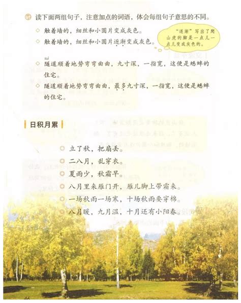 《语文园地·第三单元》人教版小学四年级语文上册2019年5月发版课本全册教材人教版小学课本