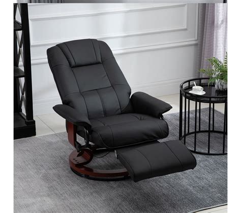 Fauteuil Relax Inclinable Repose pieds Réglable Pu Noir Fauteuil BUT