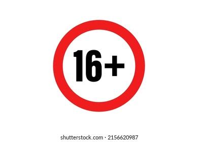 Plus Age Restriction Sign Vector Stock Vector Royalty Free