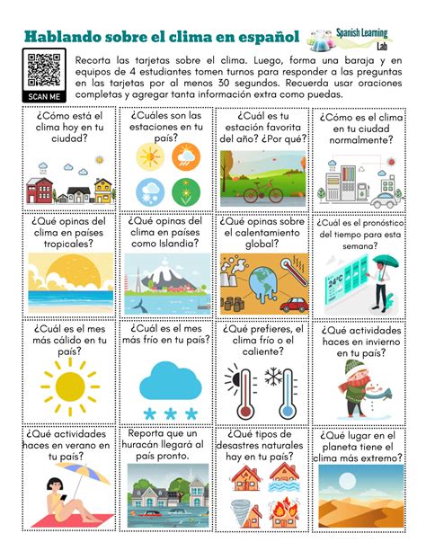 El Vocabulario Sobre El Clima En Español Ejercicios Pdf 43 Off