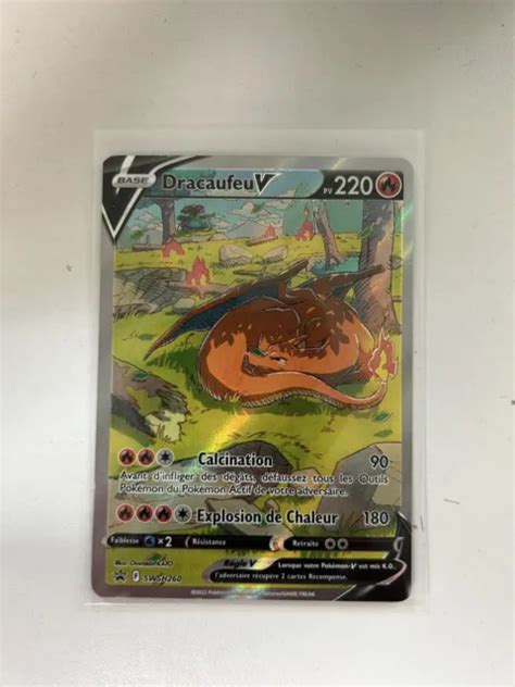 CARTE POKÉMON DRACAUFEU V alternative promo swsh 260 FR EUR 34 00