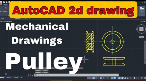 How To Draw A Pulley In Autocad 2d YouTube