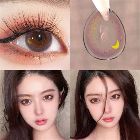 Moon Pink Contact Lenses Two Pieces Yv30726 Cosmetic Contact Lenses Eye Makeup Contact Lenses