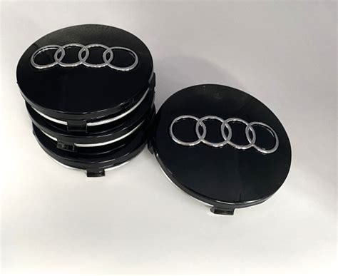 Колпачки заглушки на литые диски для Audi / Ауди черные 60мм 4 штуки ...