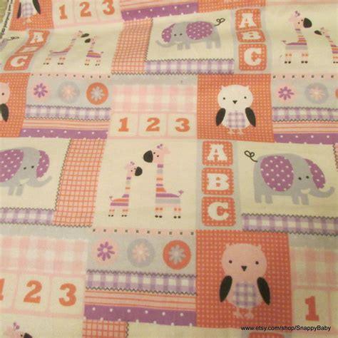 Flannel Fabric Baby Girl Block By The Yard Cotton Etsy