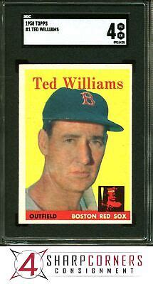 1958 TOPPS 1 TED WILLIAMS RED SOX HOF SGC 4 EBay