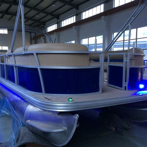 Mmelancho Passenger Boat Aluminum Material Tritoon Pontoon Boat With