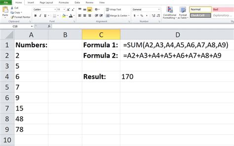 How To Add Numbers In Excel With The Sum Function