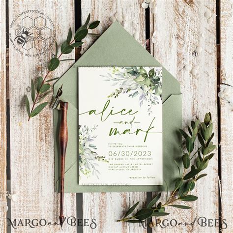 8 00 Ivory Wedding Invitations Diy Wedding Invitations Templates