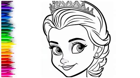 Elsa Face How To Draw Elsa Face Frozen Elsa Disney Princess Elsa