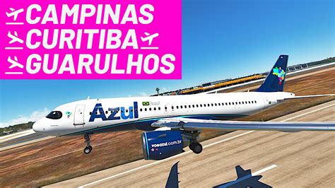 Voo De Campinas A Curitiba A Guarulhos De A Neo Da Azul No Fs