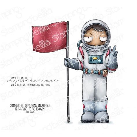 Set De Tampons En Caoutchouc Oddball Astronaut De Stamping Bella