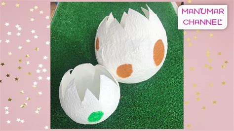 DIY DECORACION FIESTAS Tutorial Huevos de dinosaurio con papel maché