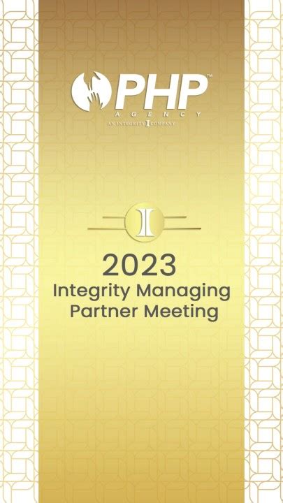 Php Agency Inc On Linkedin 2023 Integrity Managing Partner Meeting