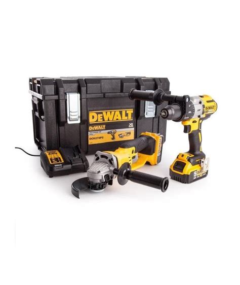 DEWALT Perceuse A Percussion Et Meuleuse D Angle 125 Mm DCK278P2 Avec 2