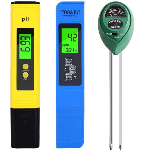 Amazon Ph Meter Tds Ppm Meter Soil Ph Tester Ph Ec Digital Kit