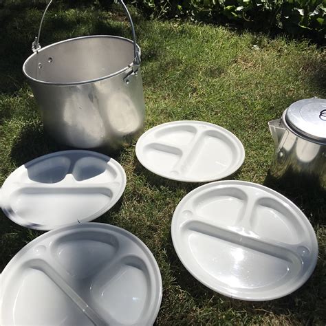 Vintage Mirro Camp Kit Nesting Camping Set Camping Cookware Piece