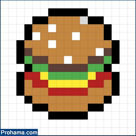 Hamburger | Easy fuse bead patterns