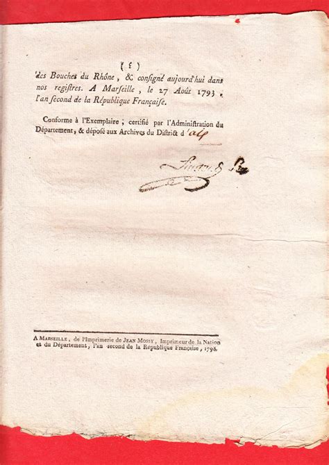 DÉCRET DE LA CONVENTION NATIONALE Du 16 Juin 1793 l an second de la