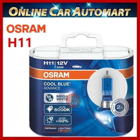 OSRAM H11 12V 60 55W Cool Blue Advance 5000K Mega White With Warranty