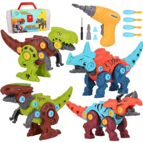 Juce Démontage Dinosaure Enfant Jouet 4 PCS DIY Puzzle avec