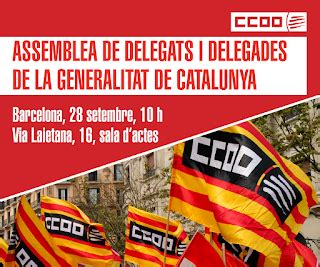 Ccoo De Catalunya Convoca Una Assemblea De Delegats I Delegades De L