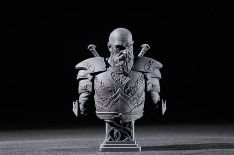 Kratos God Of War Bust High Quality Stl 3d Digital Printing Stl File