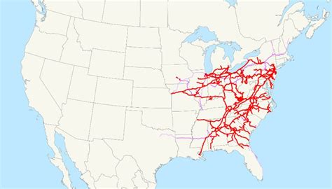 Norfolk Southern Railway system map - Norfolk Southern Railway ...