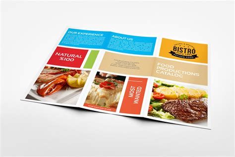 Printable Food Products Catalog Tri Fold Brochure Template Etsy