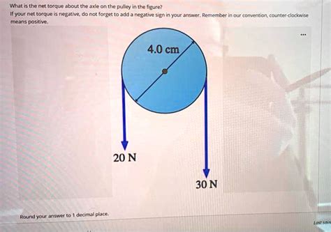 What Is The Net Torque About The Axle On The Pulley In The Figure