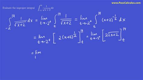 Calculus Improper Integrals Problem 1 Youtube